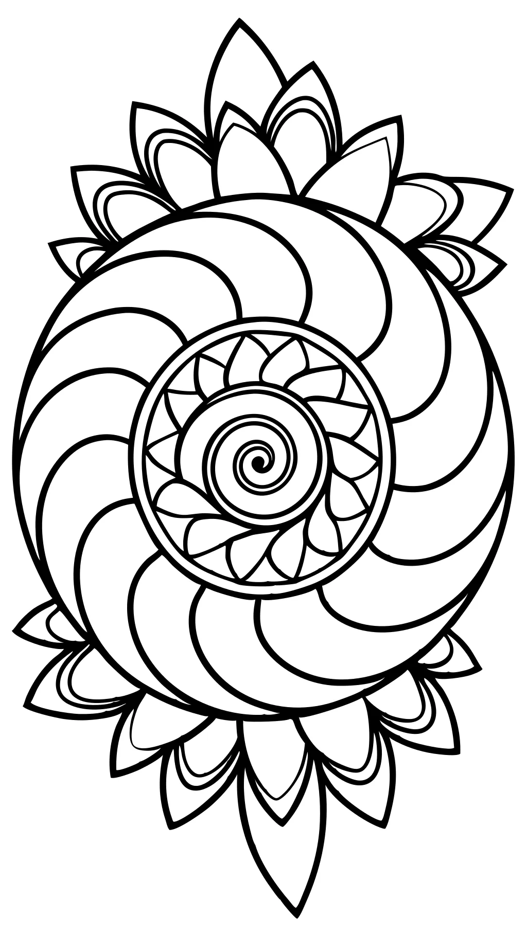 páginas para colorear en espiral